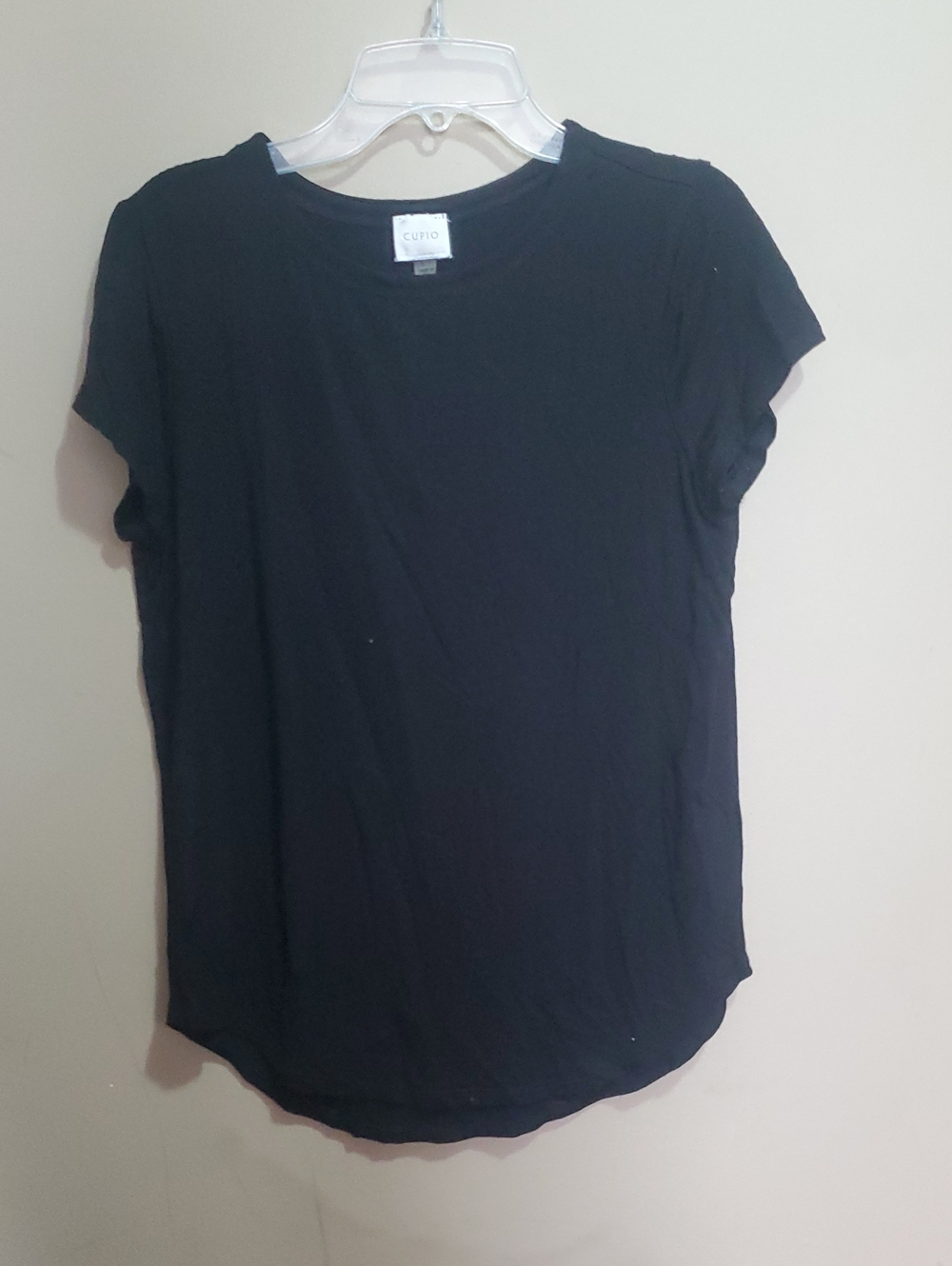 Cupio Black Short Sleeve Crewneck Tee Size Small